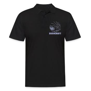 Bushcraft - Busch Genie mit Craftiness - Männer Poloshirt - Schwarz - Vorne - Kai (181cm)