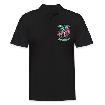 Wenn ihr mich sucht ich bin am Rande des Wahnsinns - Männer Poloshirt - Schwarz - Vorne - Kai (181cm)