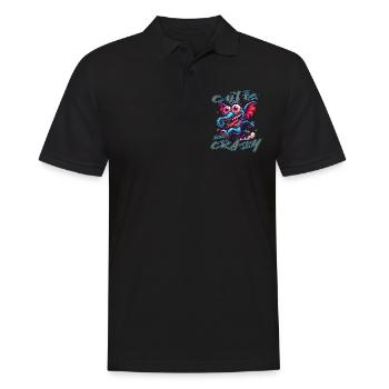 Cute but Crazy Elephant Comic Style - Men's Polo Shirt - black - Front - Kai (181cm)