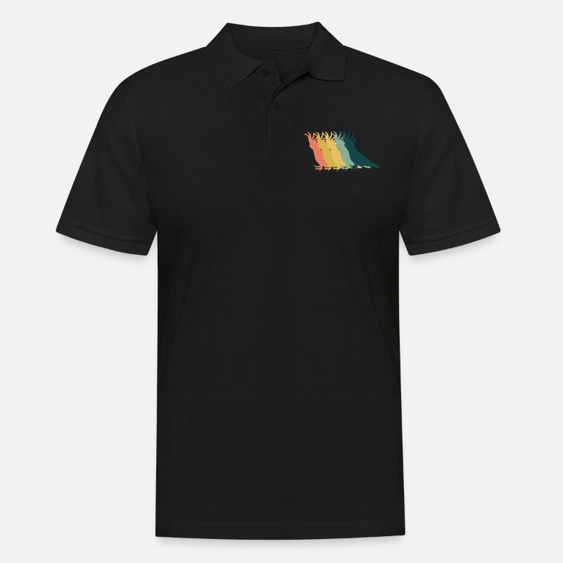 Nymphensitten Retro - Männer Poloshirt - Schwarz