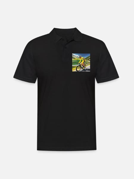 Retro Cyclist - Men's Polo Shirt - black
