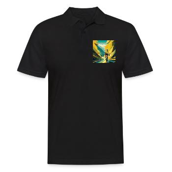 Highway to Yellow Glory - Men's Polo Shirt - black - Front - Kai (181cm)