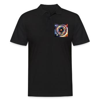 Dartboard Milchstraße - Männer Poloshirt - Schwarz - Vorne - Kai (181cm)