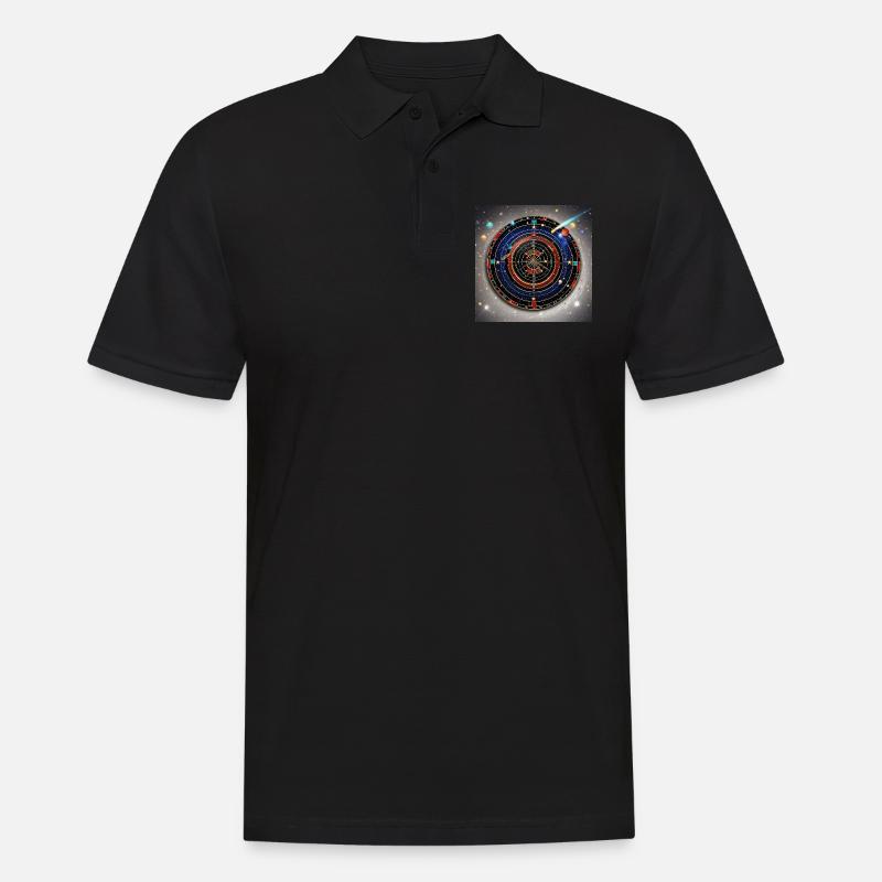 Sternenstaub-Pfeile - Männer Poloshirt - Schwarz