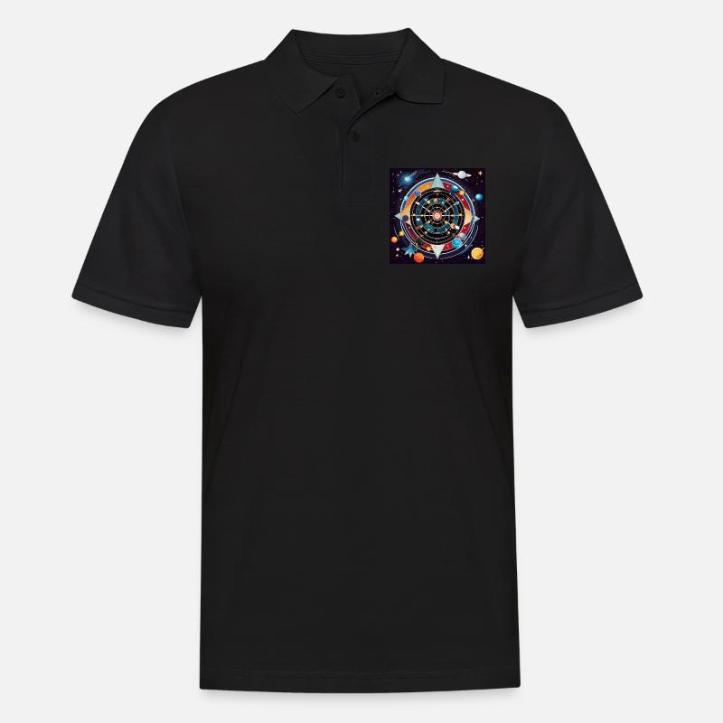 Infinity Bullseye - Männer Poloshirt - Schwarz