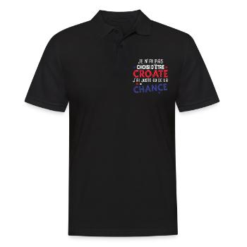 Croate Croatie Europe Cadeau Pays Humour Dubrovnik - Polo Homme - noir - Devant - Kai (181cm)