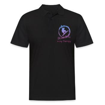 Boarding Snowboarding - Männer Poloshirt - Schwarz - Vorne - Kai (181cm)