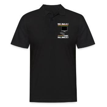192.168.01 sweet 192.168.0.1 - Männer Poloshirt - Schwarz - Vorne - Kai (181cm)