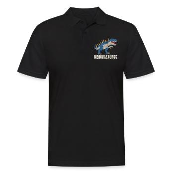 Menorasaurus Rex, TRex Chanukka Dinosaurier - Männer Poloshirt - Schwarz - Vorne - Kai (181cm)