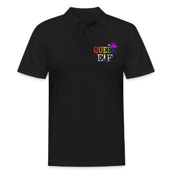 Queer Elf - Schwuler Weihnachts-Elf Gay Pride - Männer Poloshirt - Schwarz - Vorne - Kai (181cm)