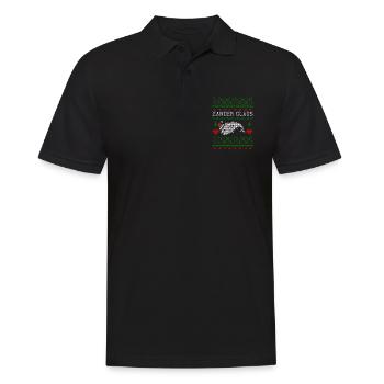 Angeln Angler Weihnachten Fischen Fischer Fisch - Männer Poloshirt - Schwarz - Vorne - Kai (181cm)