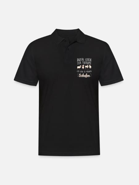 Landwirt Schafhirte Bauer Schafebesitzer - Männer Poloshirt - Schwarz