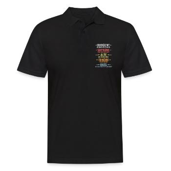 Chor Kirche Chorsänger Chorsängerin Chorprobe - Männer Poloshirt - Schwarz - Vorne - Kai (181cm)