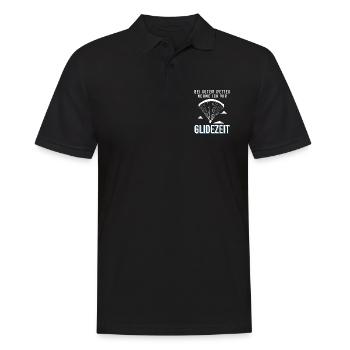 Gutem Wetter Glidezeit Paraglider - Männer Poloshirt - Schwarz - Vorne - Kai (181cm)