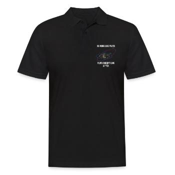 Be Like Pluto Physicist Solar System Astrophysics - Men's Polo Shirt - black - Front - Kai (181cm)