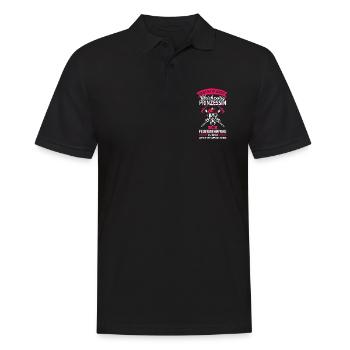 Prinzessin Feuerwehrfrau Freiwillige - Männer Poloshirt - Schwarz - Vorne - Kai (181cm)