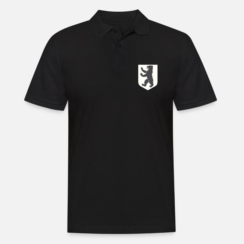 Berlin - Männer Poloshirt - Schwarz