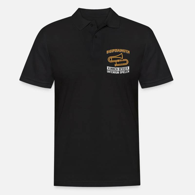 Geschenkidee Posaune Orchester - Männer Poloshirt - Schwarz