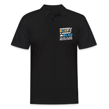 Lackierer - Männer Poloshirt - Schwarz - Vorne - Kai (181cm)