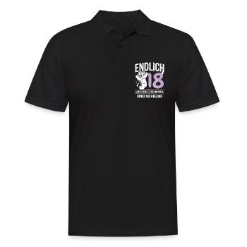 18. Geburtstag 18. Geburtstag - Männer Poloshirt - Schwarz - Vorne - Kai (181cm)