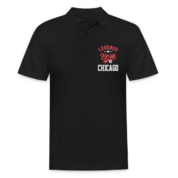 Legenden werden in Chicago geboren - Männer Poloshirt - Schwarz - Vorne - Kai (181cm)