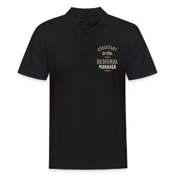 Assistentin des Regionalleiters Gift Funny Job - Männer Poloshirt - Schwarz - Vorne - Kai (181cm)