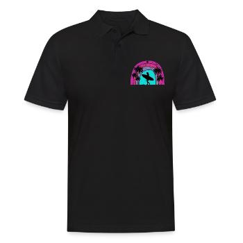Surf retro sunset - Men's Polo Shirt - black - Front - Kai (181cm)