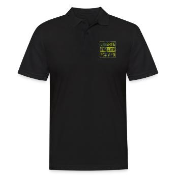 Liberté Égalité FCK AFD Shirt - Männer Poloshirt - Schwarz - Vorne - Kai (181cm)