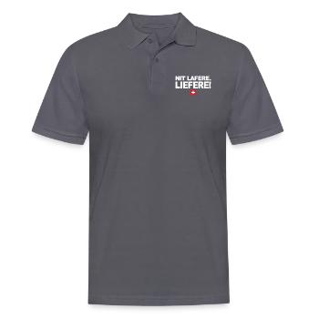 Nit lafere. Liefere! Lustige Schweizer Sprüche CH - Männer Poloshirt - Anthrazit - Vorne - Nico (186cm)