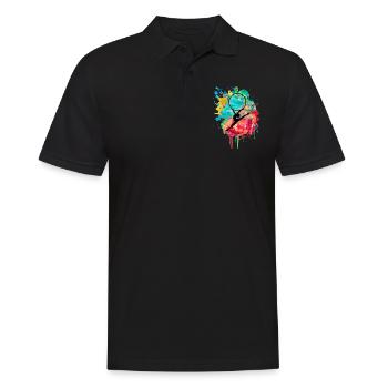 Gymnastique sportive rythmique avec pneus - PopArt - Polo Homme - noir - Devant - Kai (181cm)
