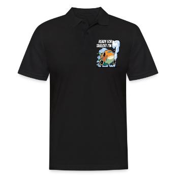 Ready for Takeoff I'm seven - 7nd Birthday Boy - Männer Poloshirt - Schwarz - Vorne - Kai (181cm)