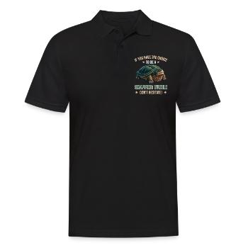 Dicton de tortue serpentine alligator | Drôle - Polo Homme - noir - Devant - Kai (181cm)