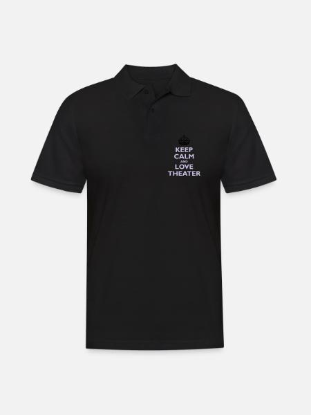 Keep Calm & Love Theater - Polo Homme - noir