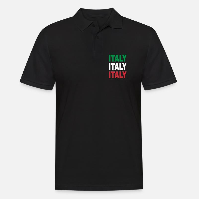 Italien / Geschenk / Geschenkidee - Männer Poloshirt - Schwarz