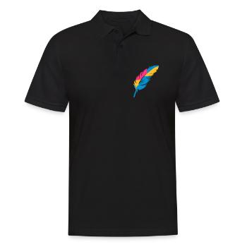 A colorful feather - Men's Polo Shirt - black - Front - Kai (181cm)