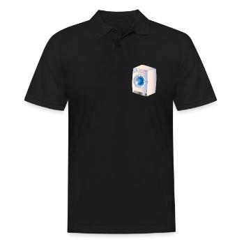 Washing machine in comic style for fresh ideas - Men's Polo Shirt - black - Front - Kai (181cm)