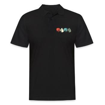 Guitare guitare électrique Guitariste cadeau - Polo Homme - noir - Devant - Kai (181cm)