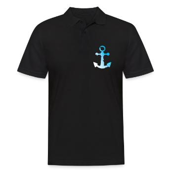 Utilisé look symbole d’ancre mer eau mer graphique - Polo Homme - noir - Devant - Kai (181cm)