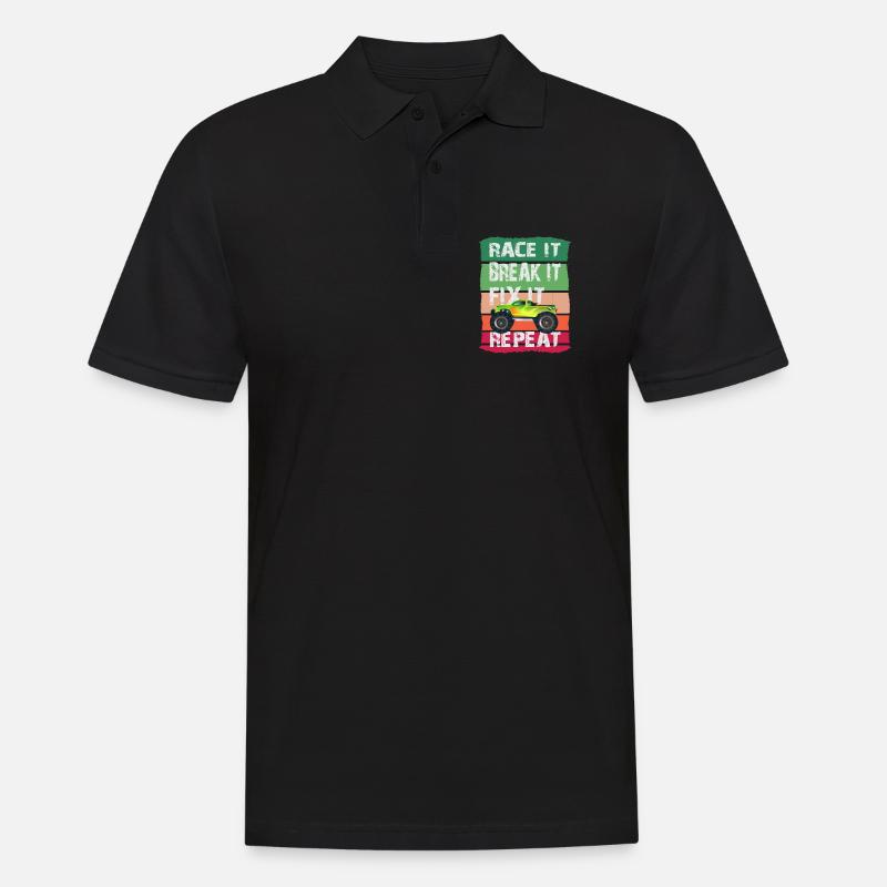 RC Modell Auto - Männer Poloshirt - Schwarz