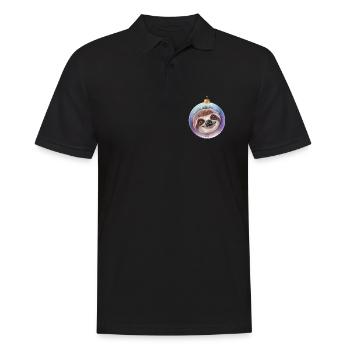 Christmas Sloth Santa - Men's Polo Shirt - black - Front - Kai (181cm)