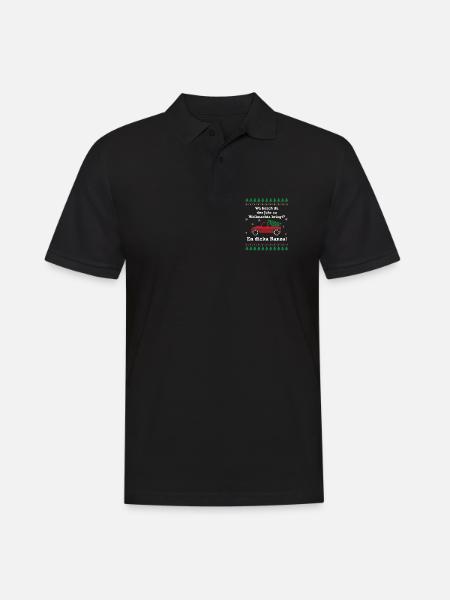 Wa hosch du des Johr zu Weihnachta kriegt? - Männer Poloshirt - Schwarz