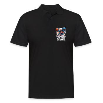 Cadeau de basket-ball T-Rex Dinosaur Dreams - Polo Homme - noir - Devant - Kai (181cm)