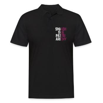 Smash the Patriarchy - Fight for Equality - Men's Polo Shirt - black - Front - Kai (181cm)