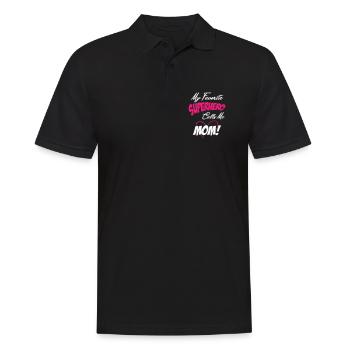 My Favorite Superhero Calls Me Mom - Männer Poloshirt - Schwarz - Vorne - Kai (181cm)