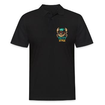 Graphisme Yeti Style Yetty - Polo Homme - noir - Devant - Kai (181cm)