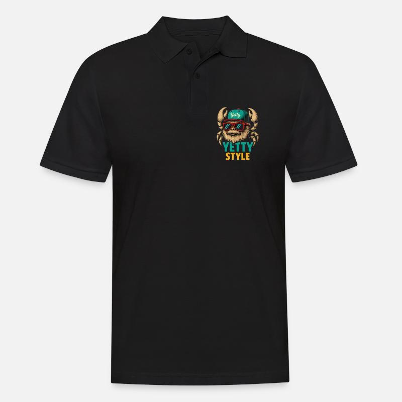 Graphisme Yeti Style Yetty - Polo Homme - noir