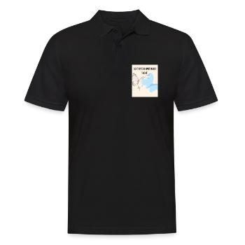 Sanfte Empathie mit Schmetterling und Storch - Männer Poloshirt - Schwarz - Vorne - Kai (181cm)