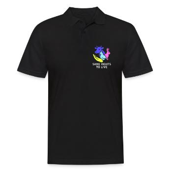 same rights to live - Männer Poloshirt - Schwarz - Vorne - Kai (181cm)