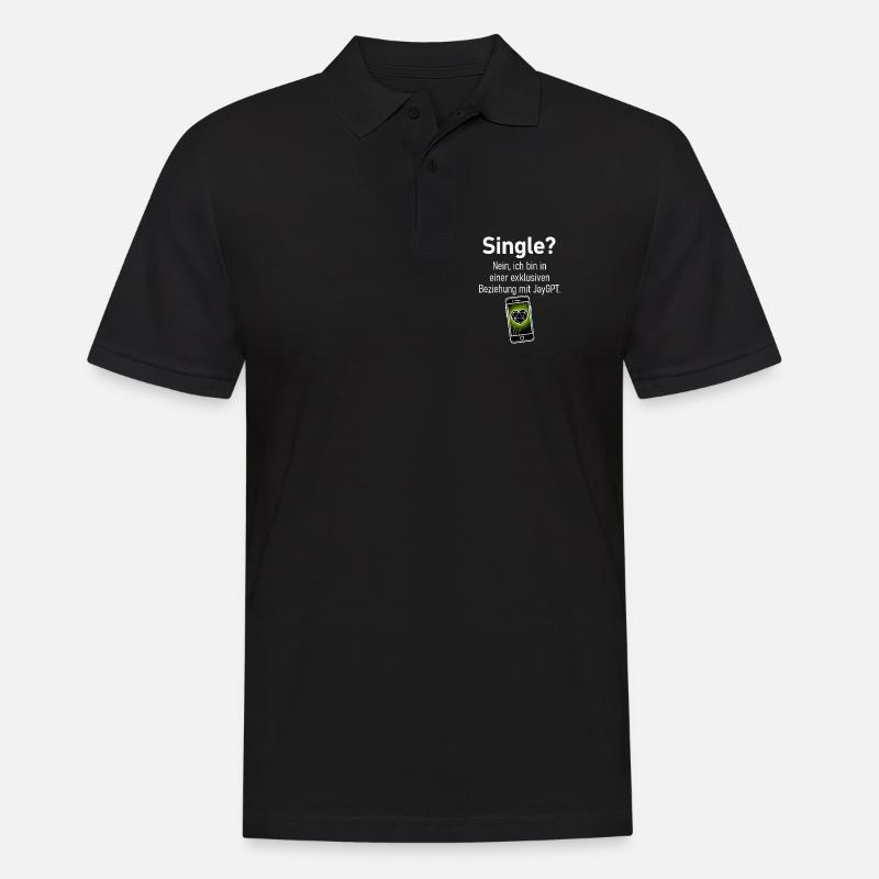Exklusive AI-Beziehung mit JayGPT - Männer Poloshirt - Schwarz