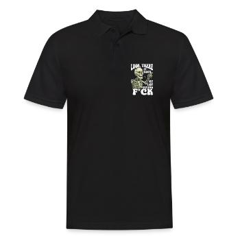 Halloween Squelette Volant F*ck - Polo Homme - noir - Devant - Kai (181cm)